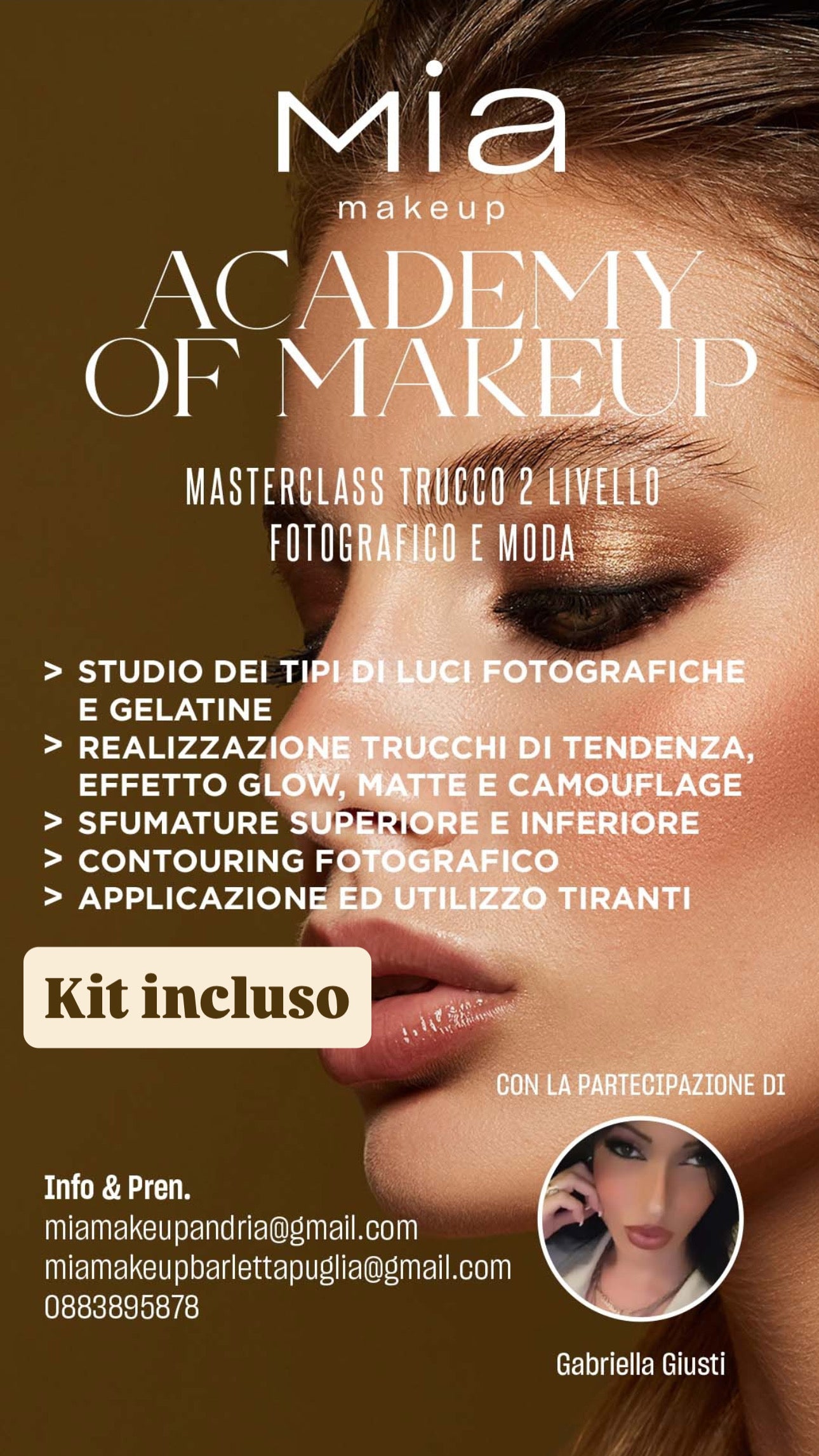 Masterclass Trucco Fotografico • In presenza con Kit