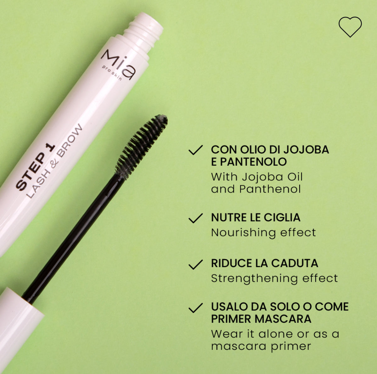 STEP 1 LASH & BROW • Fissante trasparente