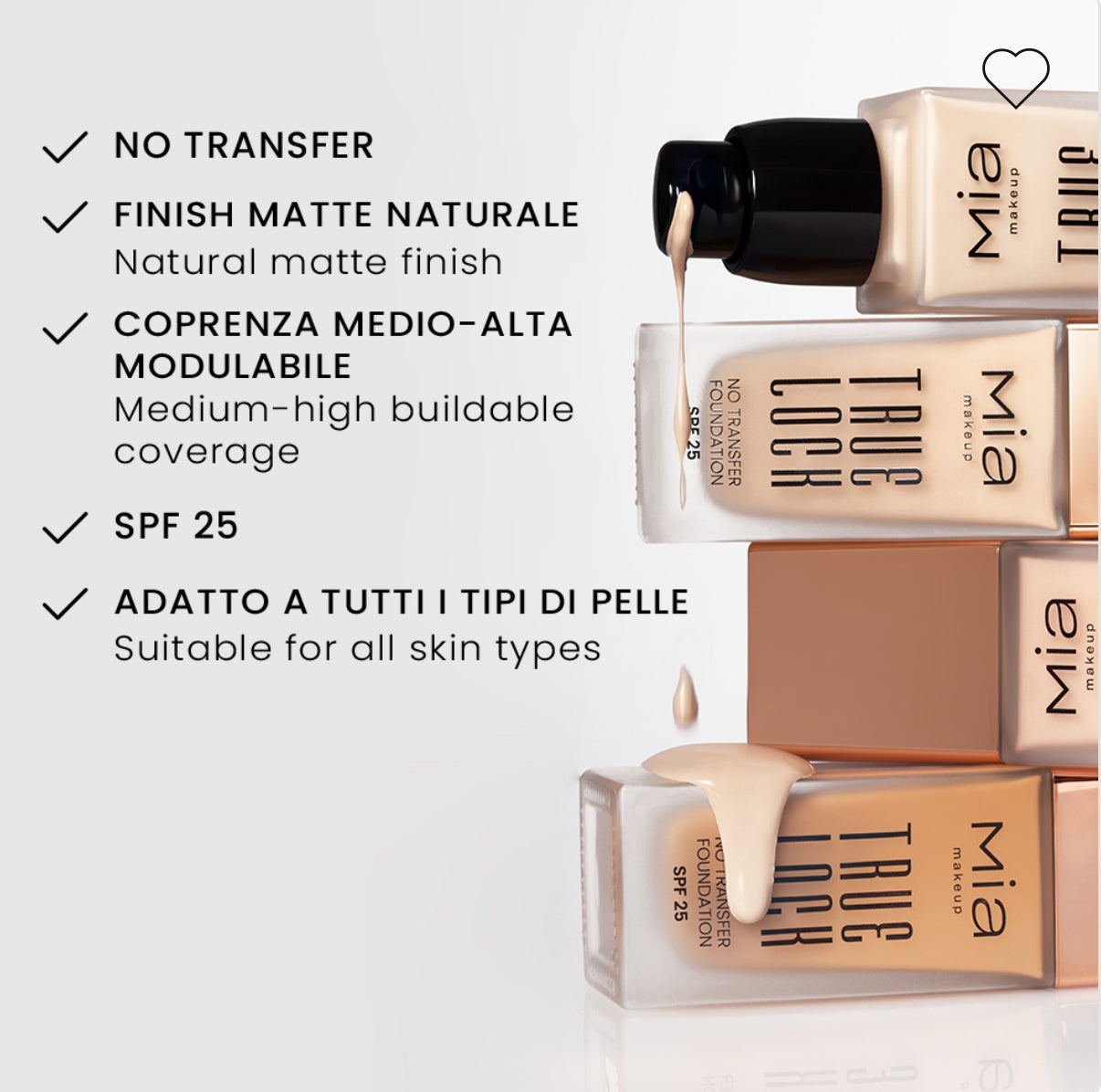 TRUE LOCK • fondotinta no TRANSFER